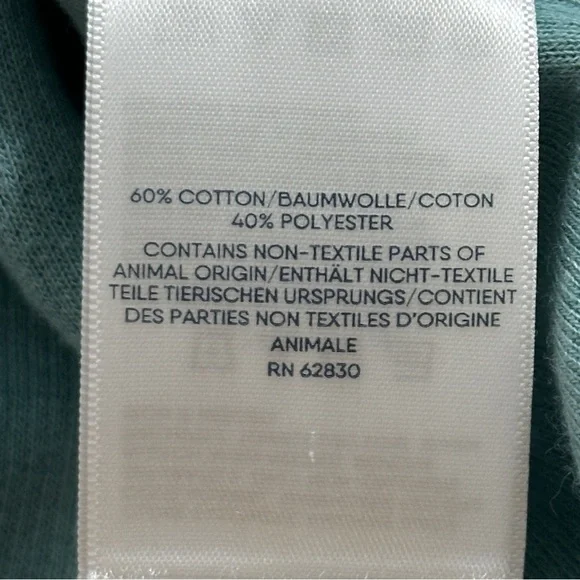 Lands End Blue green Men's 1/4 Zip-Up Sweater size XXL (G-36) - Picture 4 of 7